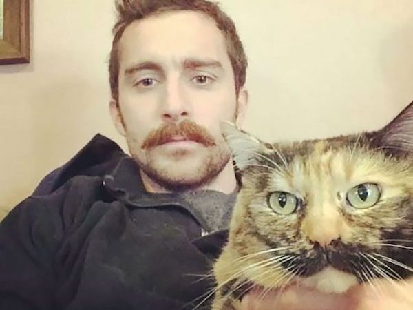 Mustache like his cat